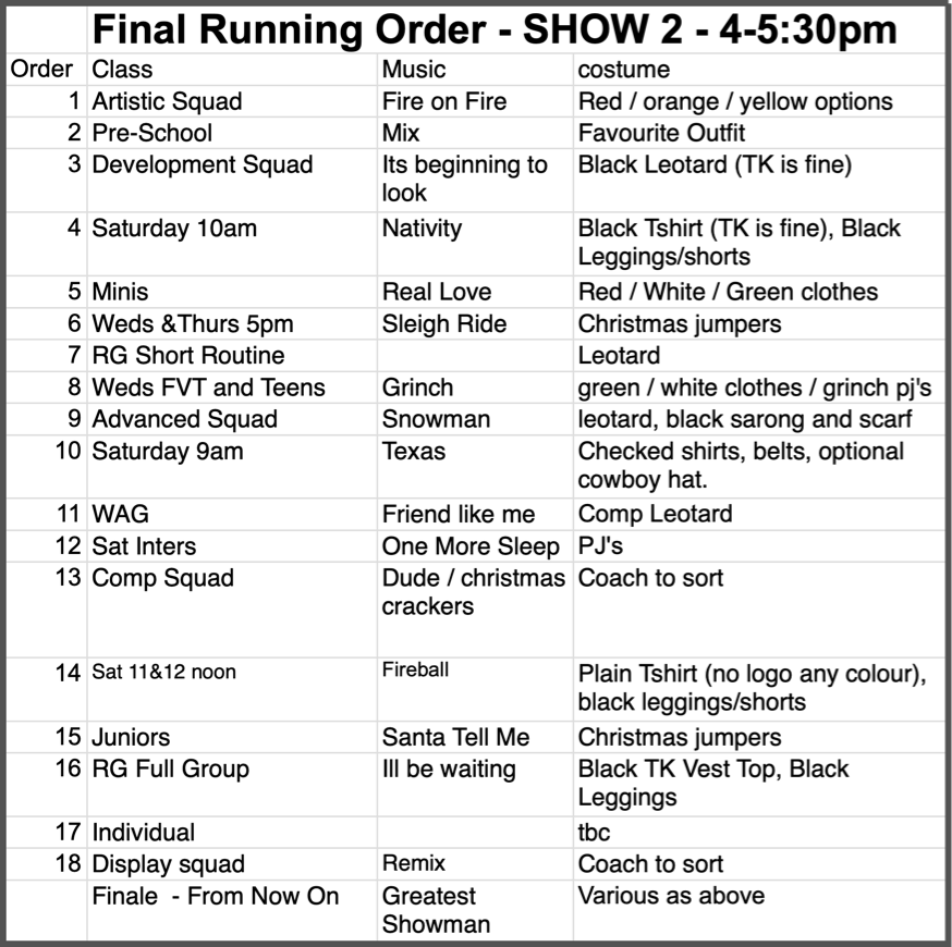 TK Gymfit Christmas Show 2