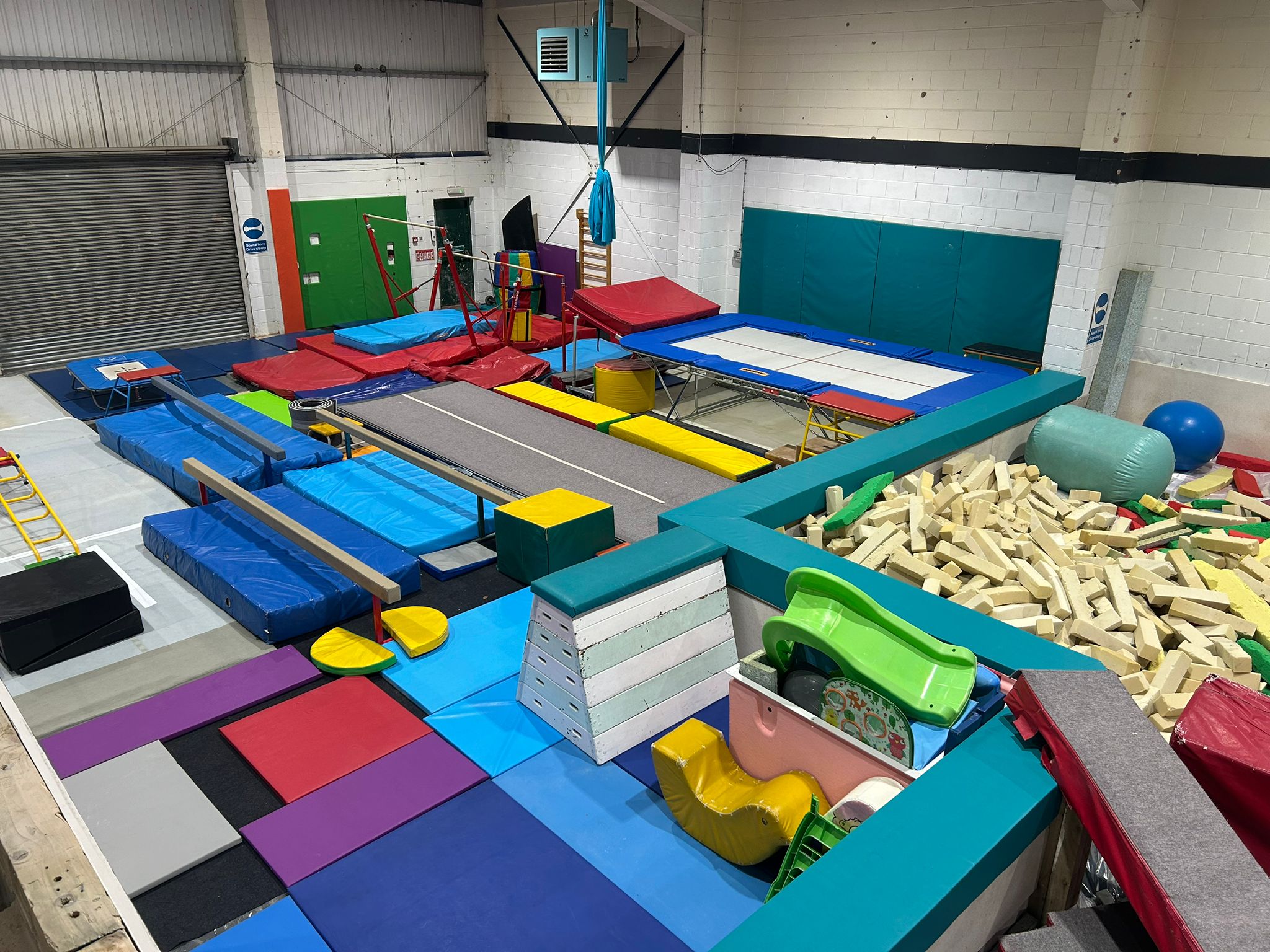 The trampoline and pit area at the new gym at TK Gymnastics Bradford The trampoline and pit area at the new gym at TK Gymnastics Bradford