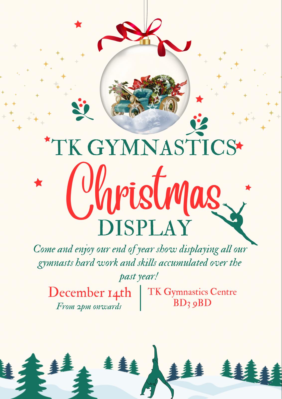 TK Gymnastics Christmas Display 2025